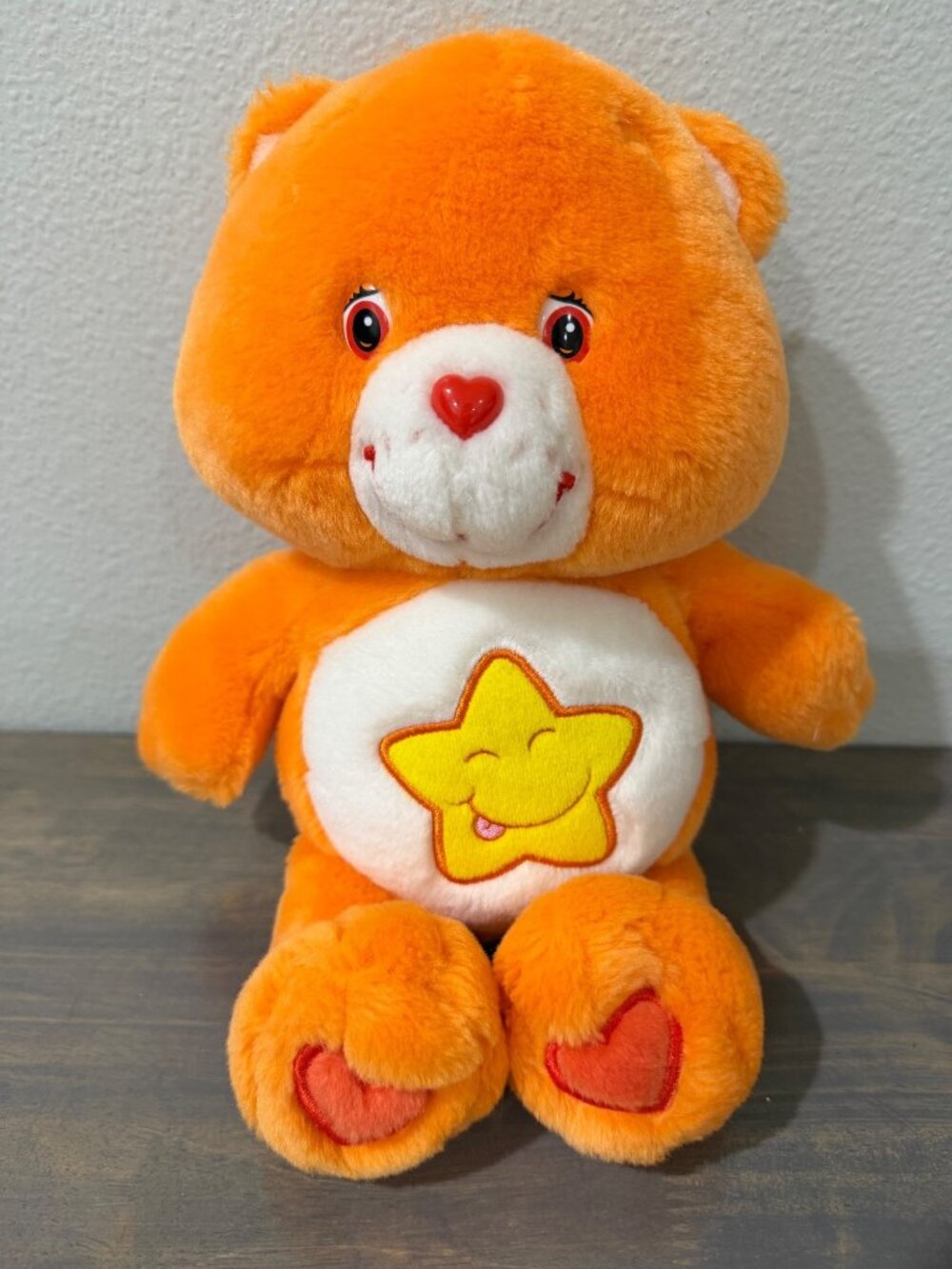 Vintage 2003 Orange Laugh-A-Lot Bear Care Bears Plush Toy Stuffed Animal 12"
